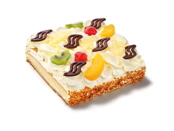 SLAGROOMTAART VIERKANT