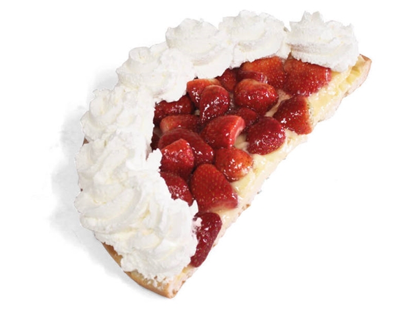VERSE AARDBEIENVLAAI HALF MET SLAGROOM